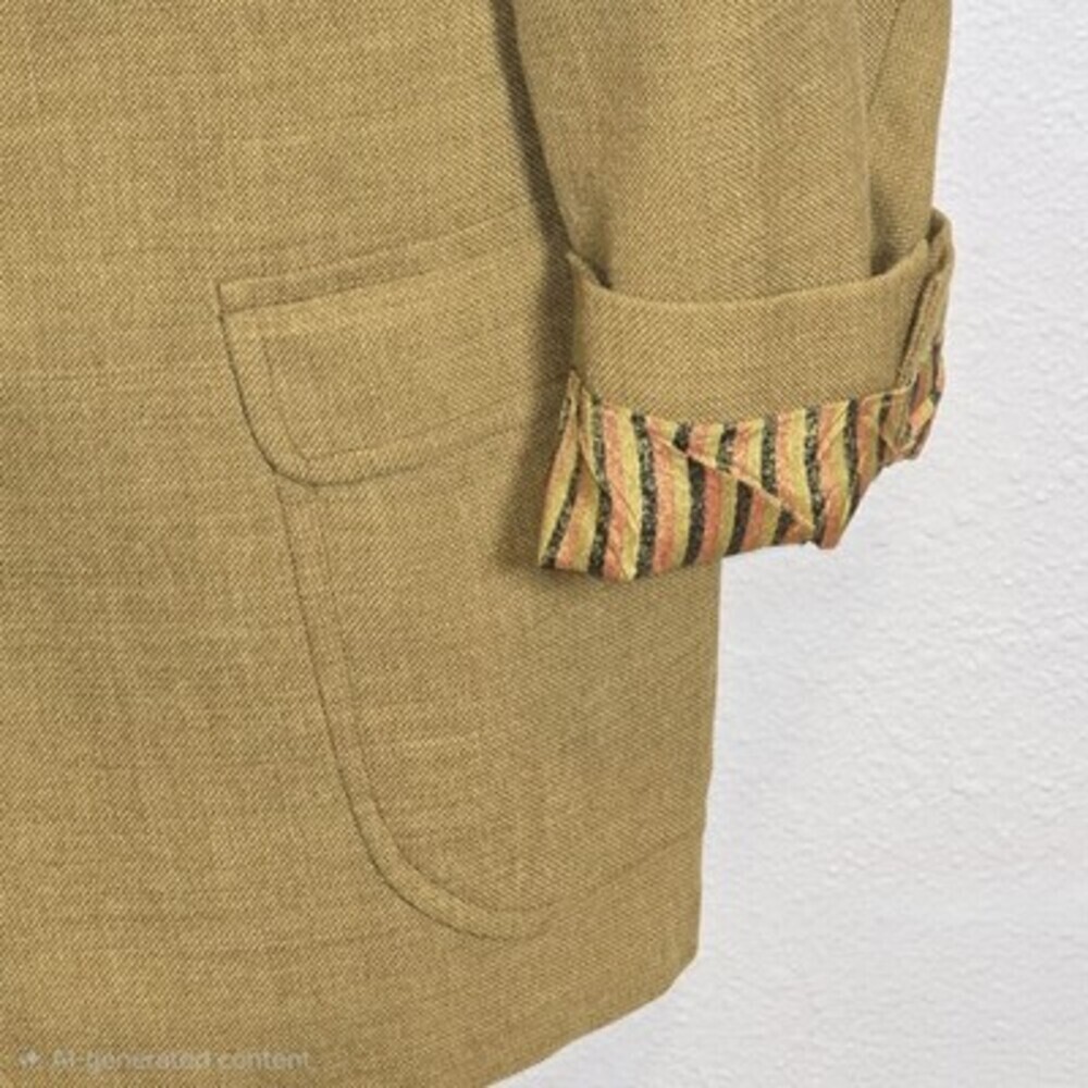 Vintage 1970s Cricketeer Linen Sport Coat Union Made Blazer Men’s 42R - Picture 3 of 12